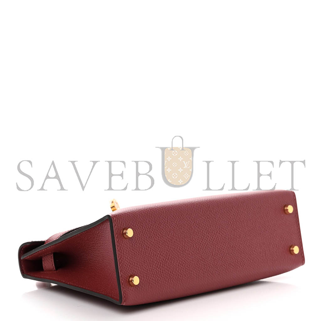 H**mes master epsom mini kelly ii garnet red (19*12*5.5cm)